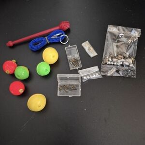 Fishing Accessory Set with Bobbers and Hooks